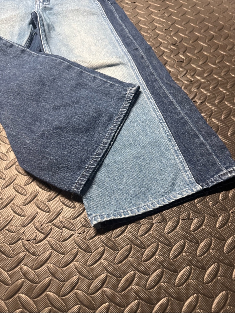 Gap Kids High Rise Wide Leg Jeans Girls Size 10 Two Tone Denim - Picture 8 of 13